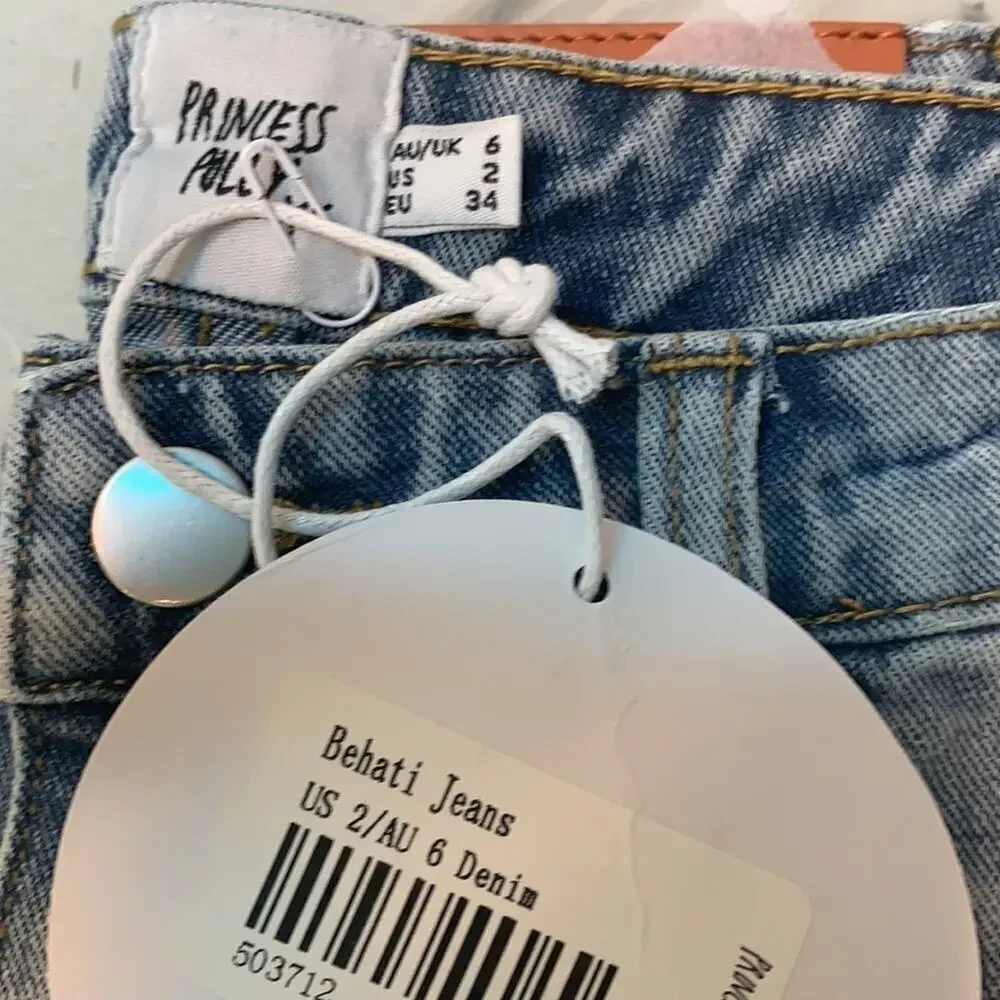 PRINCESS Polly BEHATI STRAIGHT LEG JEANS DENIM Size 2 NWT